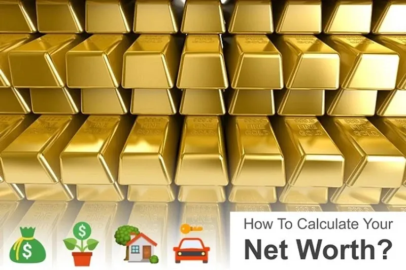 Step-by-step guide infographic on how to calculate your net worth by listing assets, liabilities, and determining overall financial position accurately.