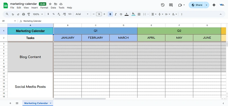 Marketing Calendar preview